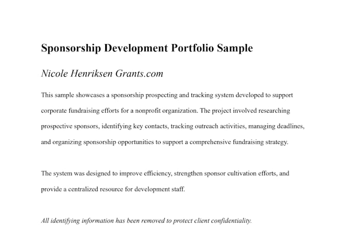 do grant prospect research